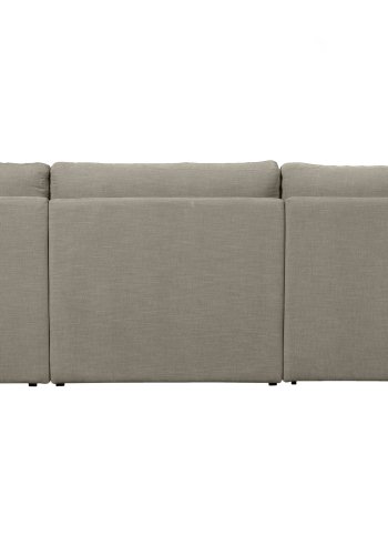 VTWONEN Family 2,5-seters sofa, avrundet hyre - varm gr polyester