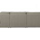 VTWONEN Family 2,5-seters sofa, avrundet hyre - varm gr polyester
