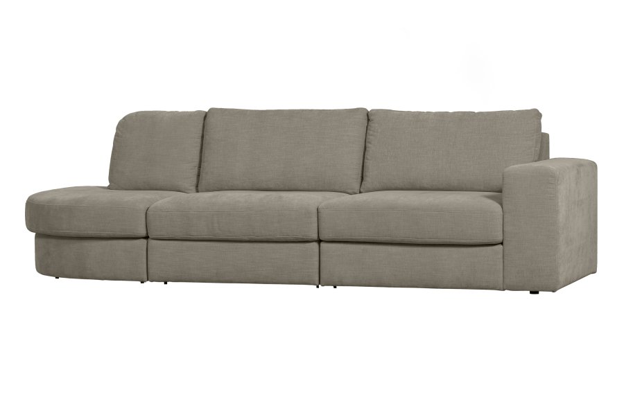 VTWONEN Family 2,5 seter sofa, avrundet venstre - varm gr polyester