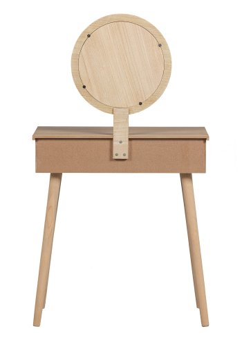 WOOOD Soof toalettbord, m. speil og 2 skuffer - natur MDF og furu (70x40)