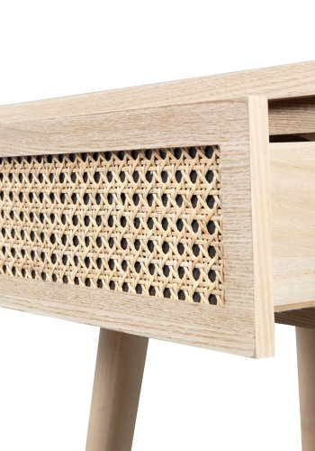 WOOOD Soof toalettbord, m. speil og 2 skuffer - natur MDF og furu (70x40)