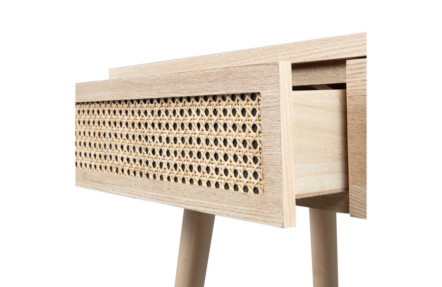 WOOOD Soof toalettbord, m. speil og 2 skuffer - natur MDF og furu (70x40)