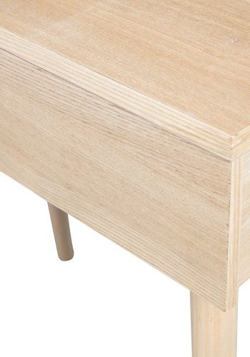 WOOOD Soof toalettbord, m. speil og 2 skuffer - natur MDF og furu (70x40)