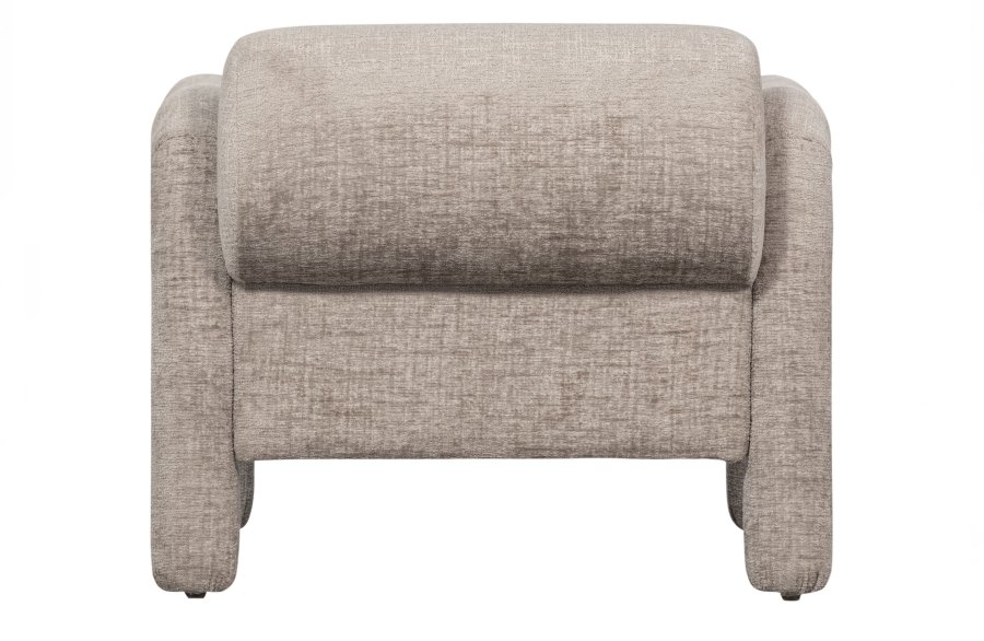 WOOOD EKSKLUSIV Lenny lenestol, med armlener - sand grov tekstur flyels polyester