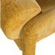 WOOOD EKSKLUSIV Lenny lenestol, m. armlener - gull/gul grov tekstur flyels polyester