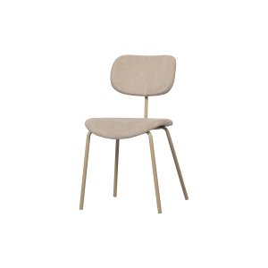 WOOOD EXCLUSIVE Link spisebordsstol - sand stof og sand metal