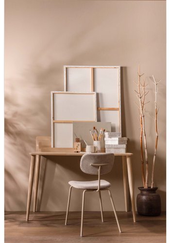 WOOOD EXCLUSIVE Link spisebordstol - ekte stoff og ekte metall