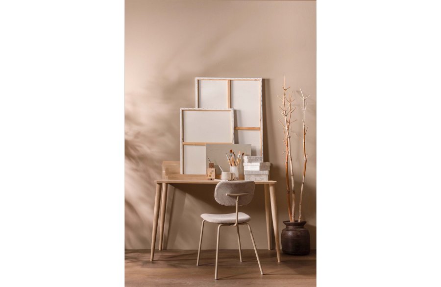 WOOOD EXCLUSIVE Link spisebordstol - ekte stoff og ekte metall