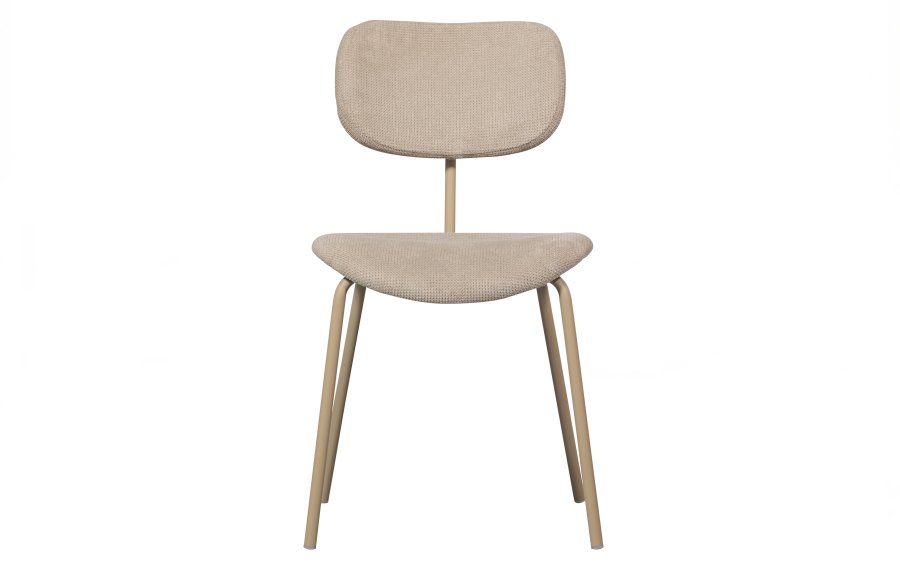 WOOOD EXCLUSIVE Link spisebordstol - ekte stoff og ekte metall