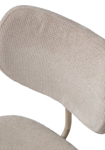 WOOOD EXCLUSIVE Link spisebordstol - ekte stoff og ekte metall