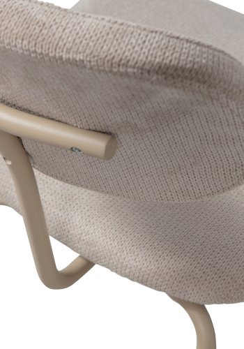 WOOOD EXCLUSIVE Link spisebordstol - ekte stoff og ekte metall