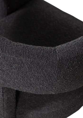 TRE EKSKLUSIV Tiwa lenestol, m. armlen - mrk gr bouclé stoff