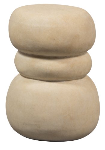 TRE EKSKLUSIVT Yvo sidebord, kologisk - gr/sandfiber leire (37x35)