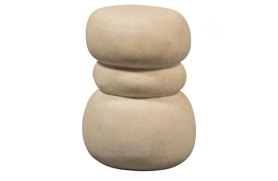 TRE EKSKLUSIVT Yvo sidebord, kologisk - gr/sandfiber leire (37x35)