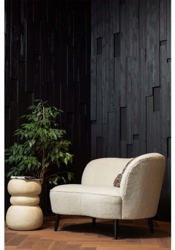 TRE EKSKLUSIVT Yvo sidebord, kologisk - gr/sandfiber leire (37x35)