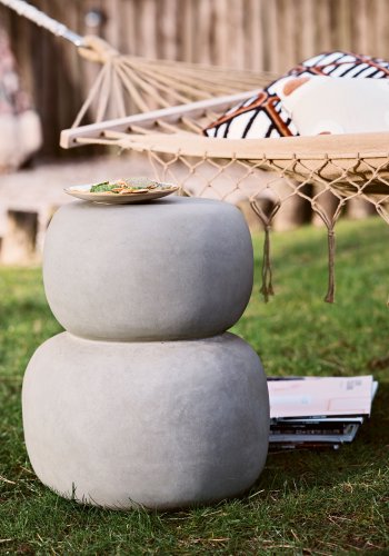 TRE EKSKLUSIVT Oda sidebord, kologisk - grnn/gr fiberleire (41x35)