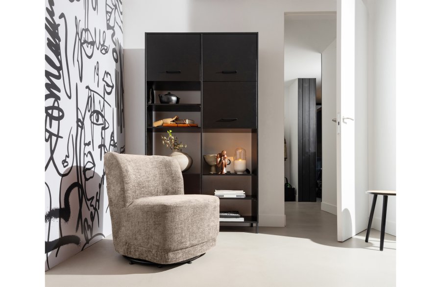 WOOOD EKSKLUSIV Atty svingstol - ekte flyelspolyester