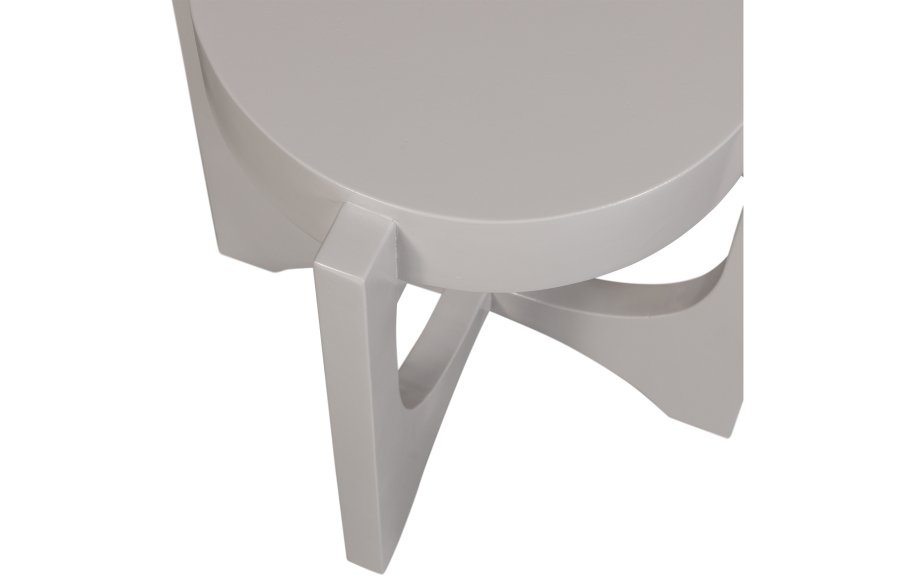 VTWONEN Hold Up sidebord, rundt - varmt grtt mangotre (35)