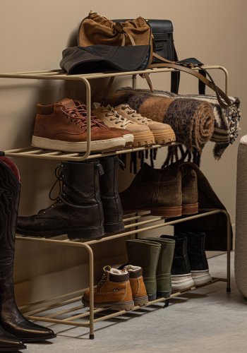 WOOOD Josse skostativ, rektangulrt - army brunt metall (B:80)