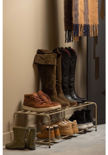 WOOOD Josse skostativ, rektangulrt - army brunt metall (B:80)