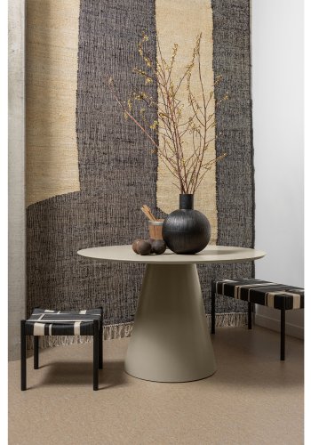 TRE EKSKLUSIVT Jorre spisebord, rundt - antikk beige MDF (120)