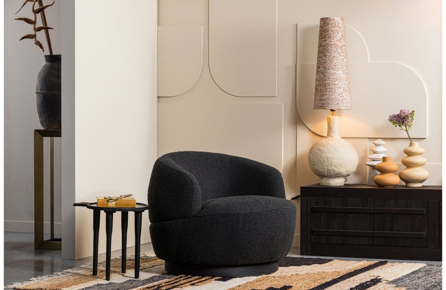 WOOOD Liberalt teppe, rektangulrt - naturlig melange jute og bomull (170x240)