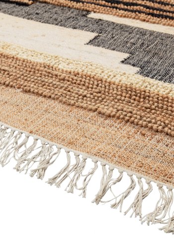 WOOOD Liberalt teppe, rektangulrt - naturlig melange jute og bomull (170x240)