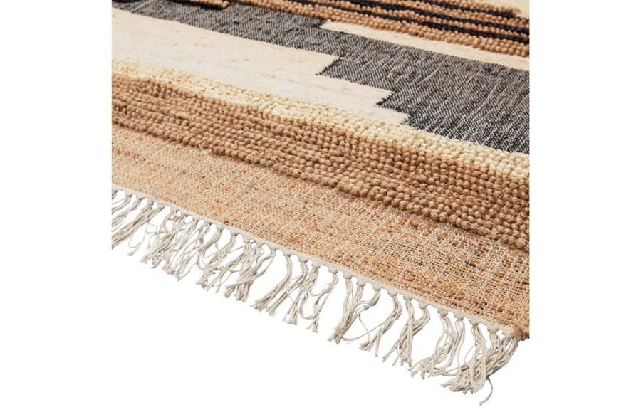 WOOOD Liberalt teppe, rektangulrt - naturlig melange jute og bomull (170x240)