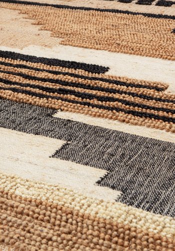 WOOOD Liberalt teppe, rektangulrt - naturlig melange jute og bomull (170x240)