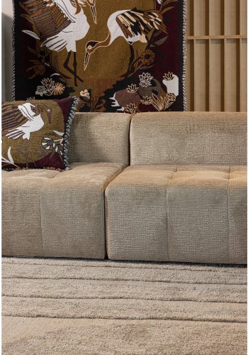 WOOOD Circuit Jacquard pledd med fugler, rektangulr - flerfarget bomull (130x170)