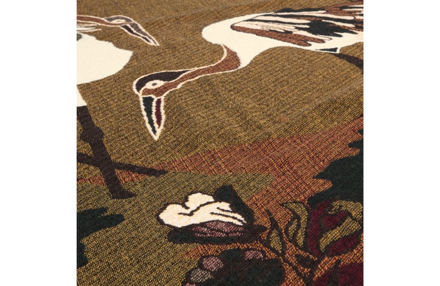 WOOOD Circuit Jacquard pledd med fugler, rektangulr - flerfarget bomull (130x170)