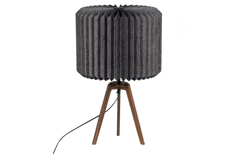 WOOOD Bones bordlampe - svart papir og natur