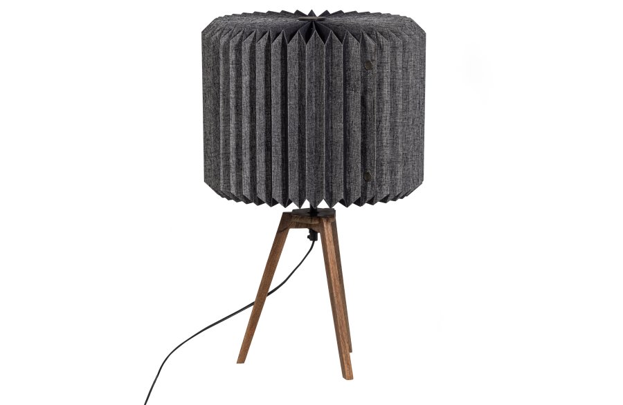 WOOOD Bones bordlampe - svart papir og natur