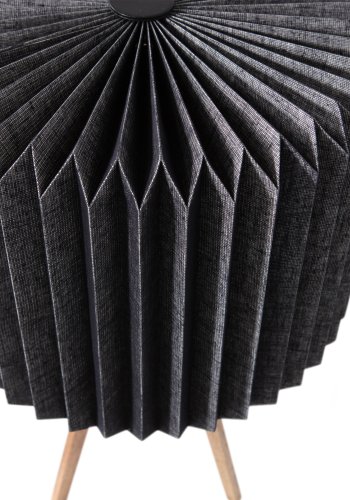 WOOOD Bones bordlampe - svart papir og natur