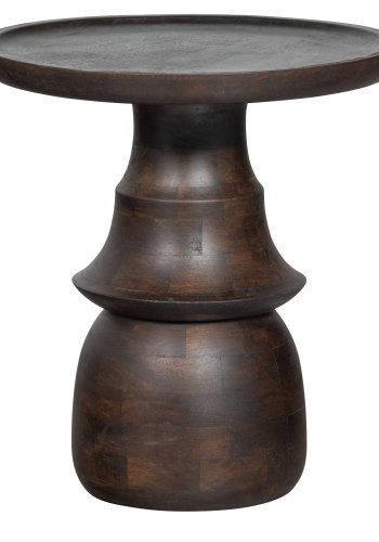 WOOOD Bredt sidebord, m. gravert ben - mrkebrunt mangotre (50)