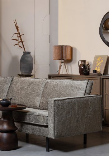 WOOOD Bredt sidebord, m. gravert ben - mrkebrunt mangotre (50)