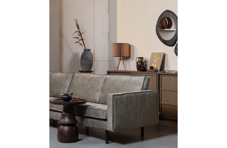 WOOOD Bredt sidebord, m. gravert ben - mrkebrunt mangotre (50)