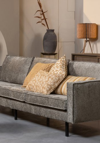 WOOOD Bredt sidebord, m. gravert ben - mrkebrunt mangotre (50)