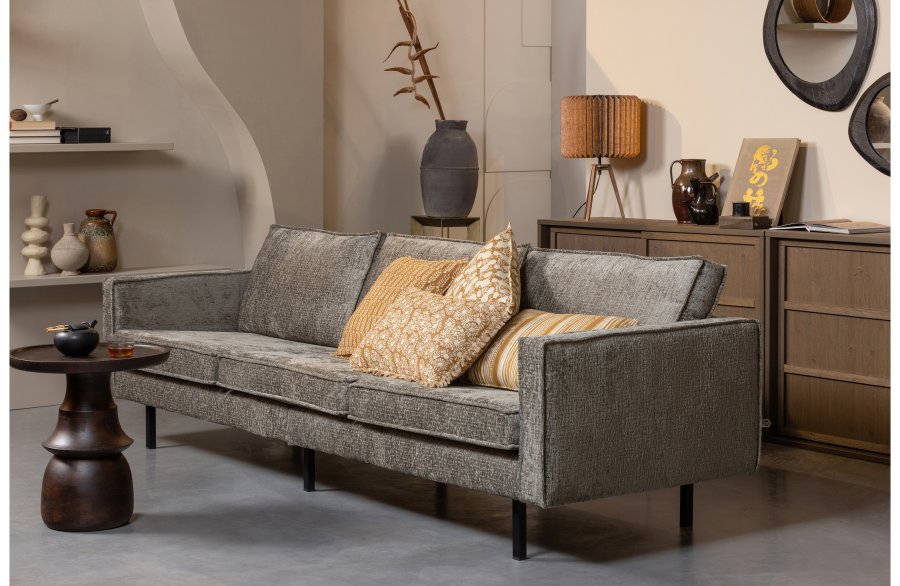 WOOOD Bredt sidebord, m. gravert ben - mrkebrunt mangotre (50)