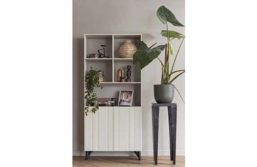 WOOOD EKSKLUSIV Miller skap, m. 2 drer og hyller - dust furu