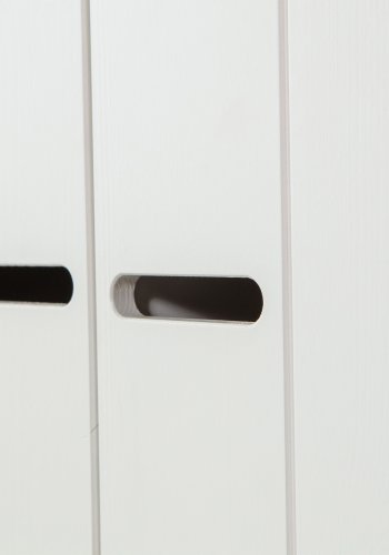 WOOOD Connect Lav garderobe, m. 2 drer, 4 hyller og 1 hengerstang - hvit furu