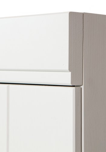 WOOOD Connect Lav garderobe, m. 2 drer, 4 hyller og 1 hengerstang - hvit furu