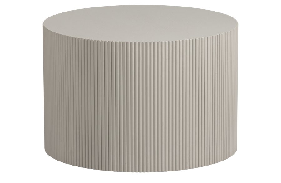 TRE EKSKLUSIVT Sanne sidebord, rundt - antikk beige MDF (60)