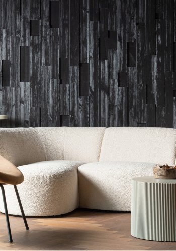 TRE EKSKLUSIVT Sanne sidebord, rundt - antikk beige MDF (60)