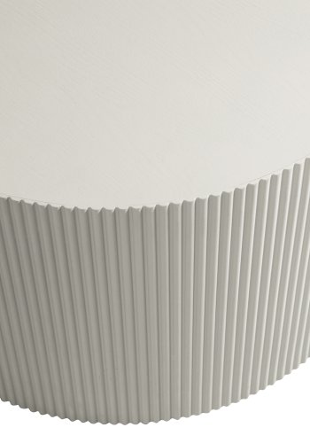 TRE EKSKLUSIVT Sanne sidebord, rundt - antikk beige MDF (60)