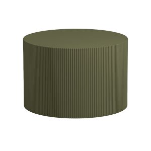 TRÄ EXKLUSIVT Sanne sidobord, runt - armégrön MDF (60)