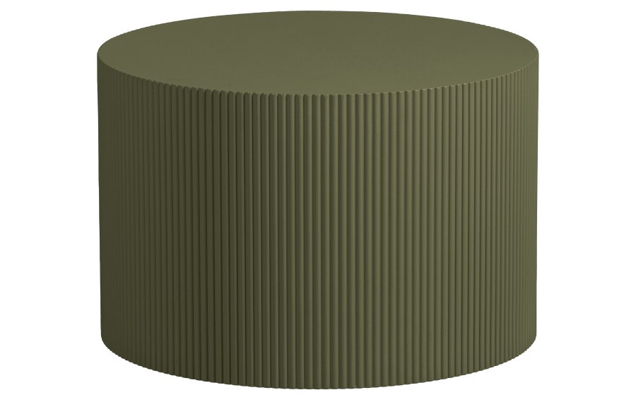 TRE EKSKLUSIVT Sanne sidebord, rundt - armygrnn MDF (60)