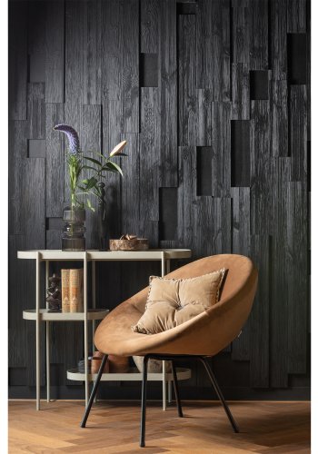 WOOOD EKSKLUSIV Noan sidebord, m. 3 bordplater - antikk beige MDF og metall (90x28)