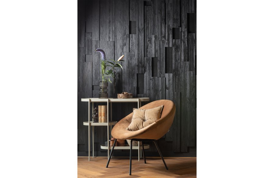 WOOOD EKSKLUSIV Noan sidebord, m. 3 bordplater - antikk beige MDF og metall (90x28)