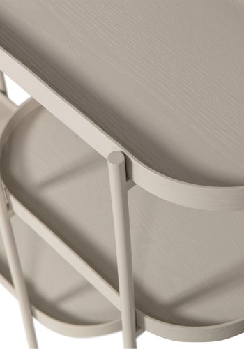 WOOOD EKSKLUSIV Noan sidebord, m. 3 bordplater - antikk beige MDF og metall (90x28)